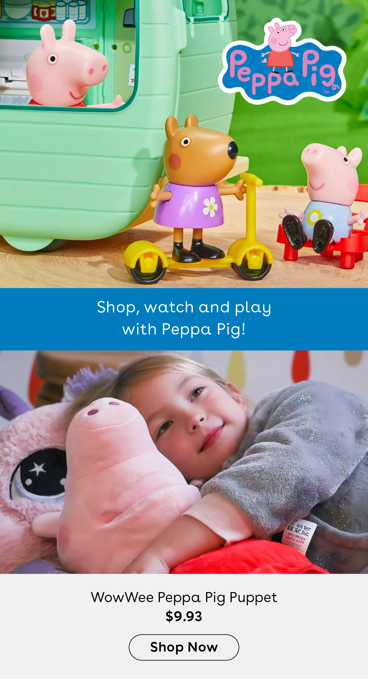 Shop, watch and play with Peppa Pig! WowWee Peppa Pig Puppet $9.93 Shop Now