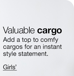 Valuable cargo. Add a top to comfy cargos for an instant style statement. Girls'