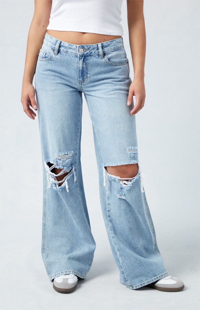 Image: Casey Medium Indigo Low Rise Baggy Jeans