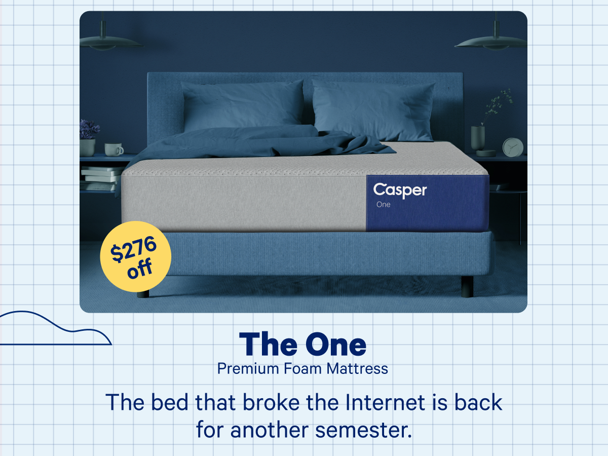 The One Premium Foam Mattress >> The bed that broke the internet is back for another semester. >> Shop >>