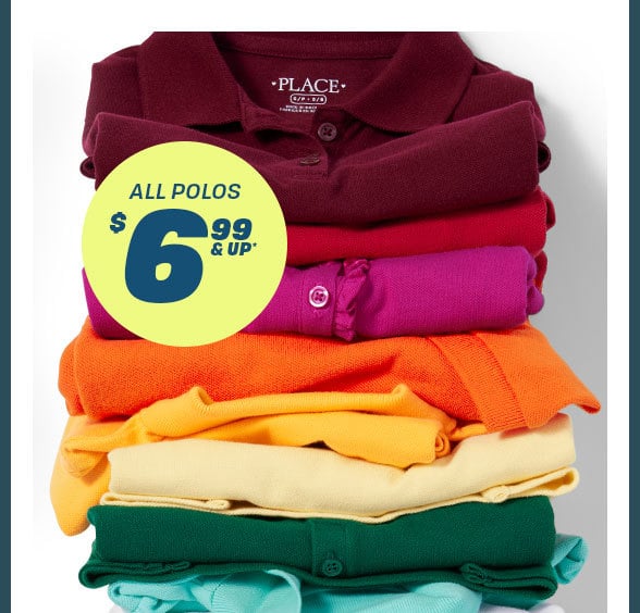 $6.99 & Up All Polos