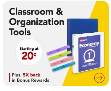 Classroom & Organization Tools starting at $0.20