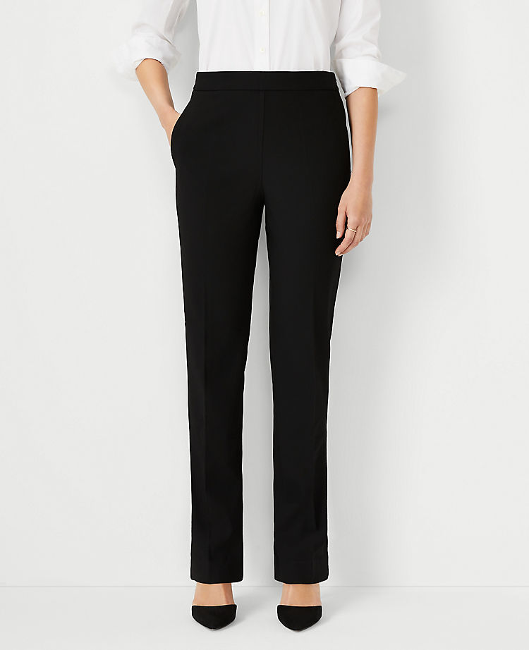 The Side Zip Straight Pant in Bi-Stretch