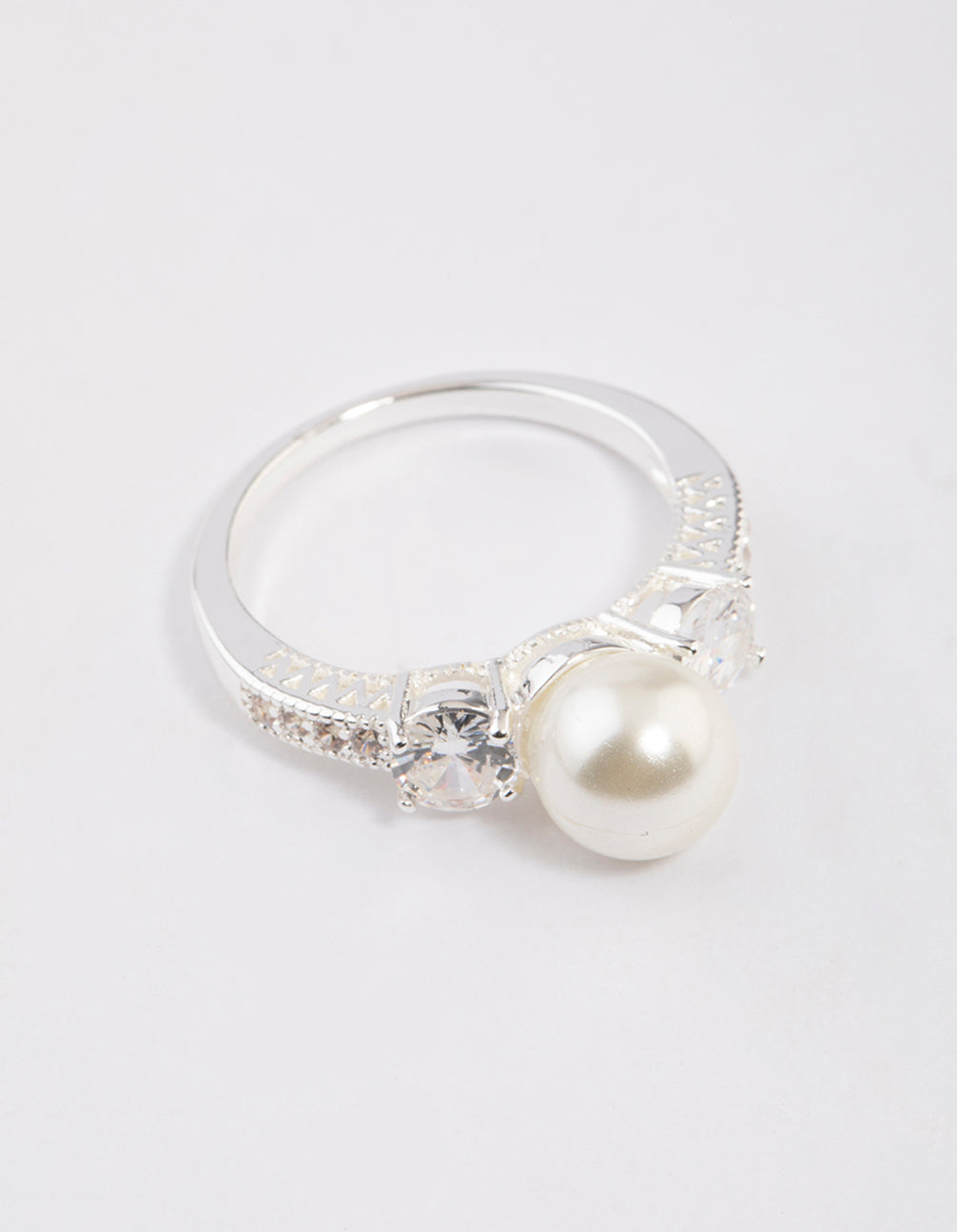 Image of Silver Plated Enchanting Pearl Ring