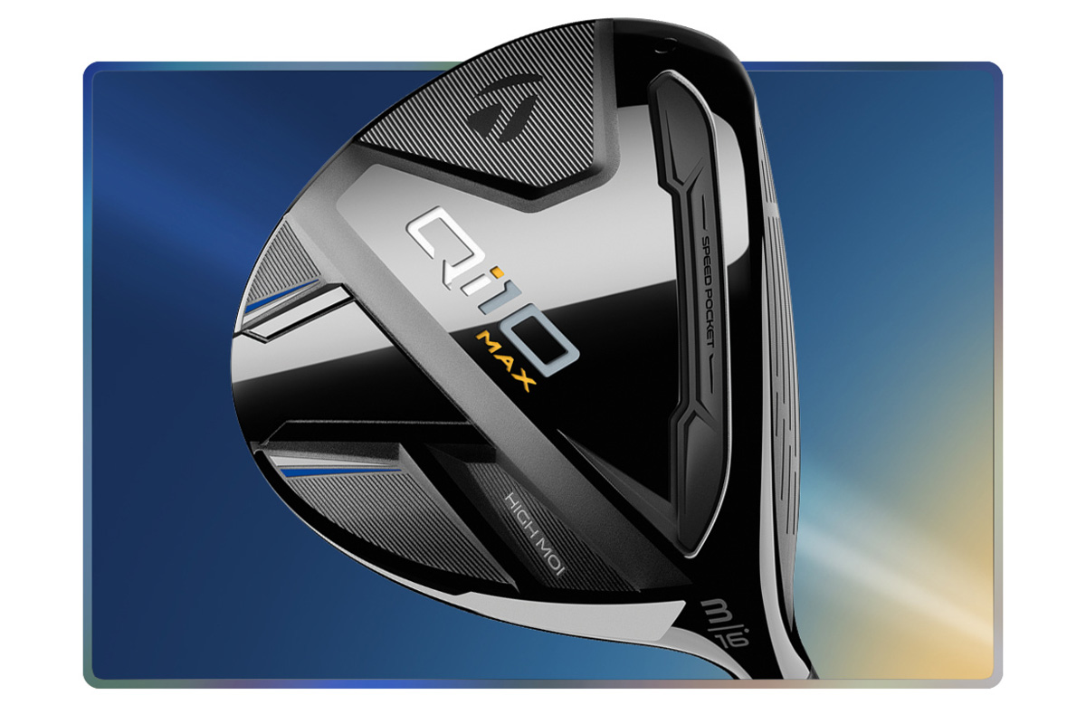 Qi10 Max fairway on blue and yellow background