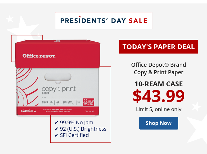 $43.99  Office Depot Brand 10 ream case paper - Shop Now