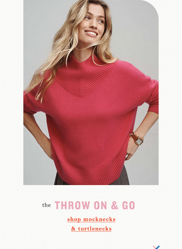 the throw on & go. shop mocknecks and turtlenecks