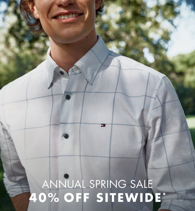 Annual Spring sale                                            40% off sitewide*                                         