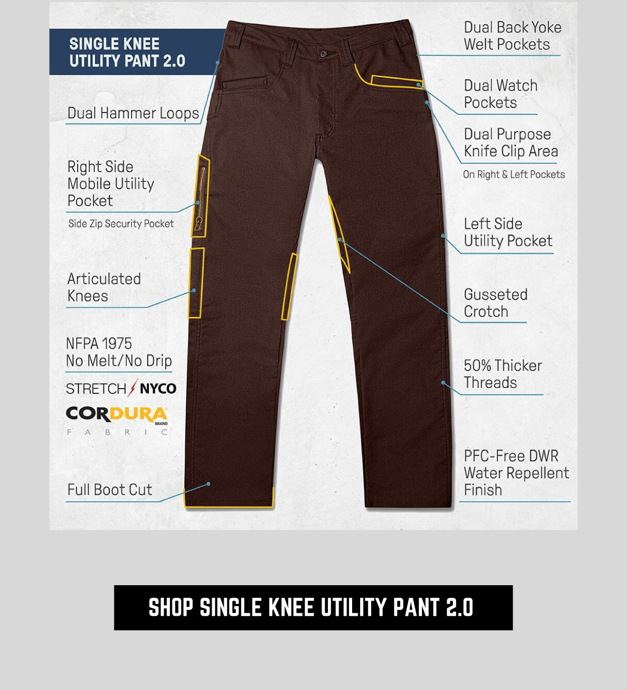 Single Knee Utility Pant 2.0