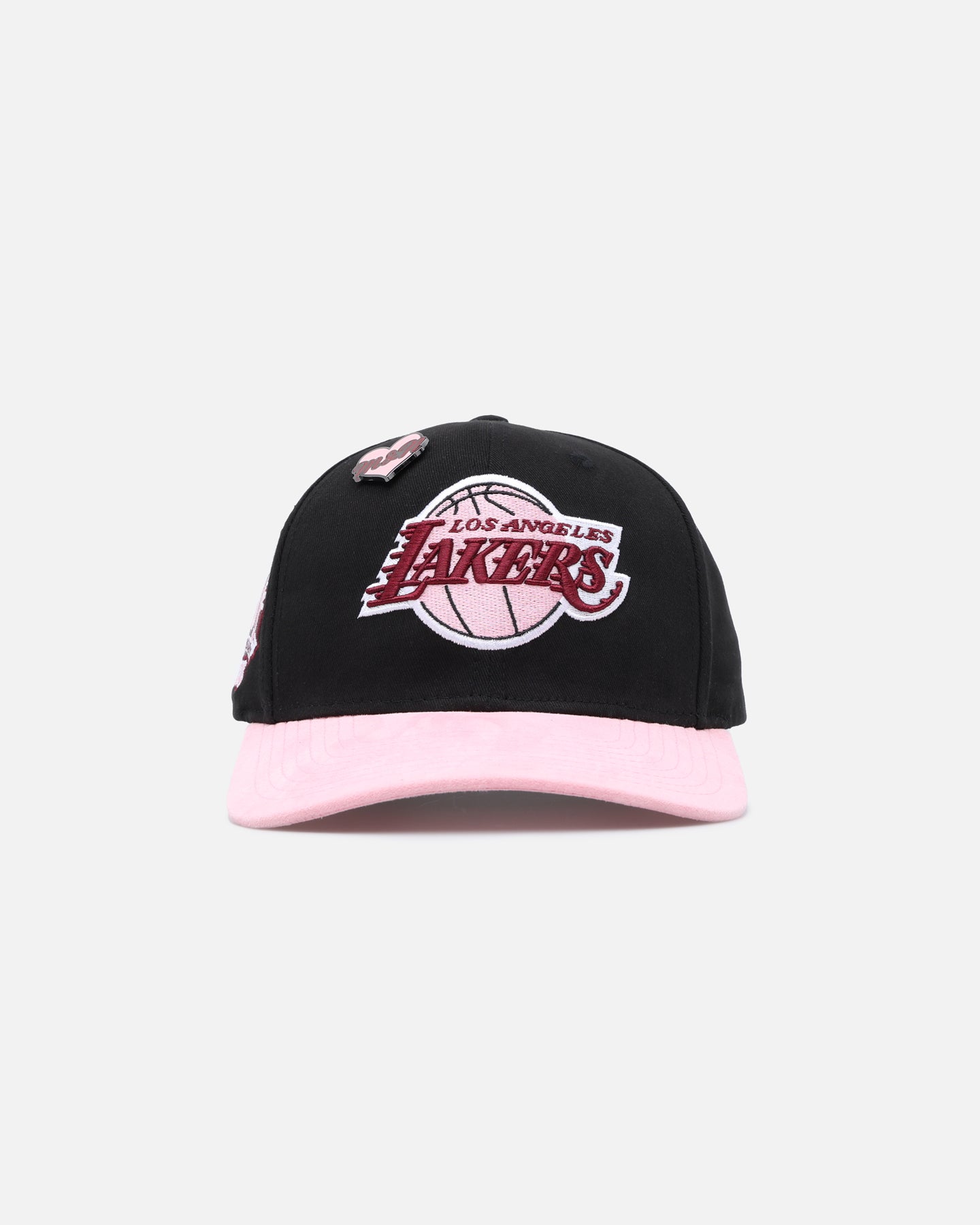 Image of Mitchell & Ness Los Angeles Lakers 'Love & Devotion' Snapback Black/Pink