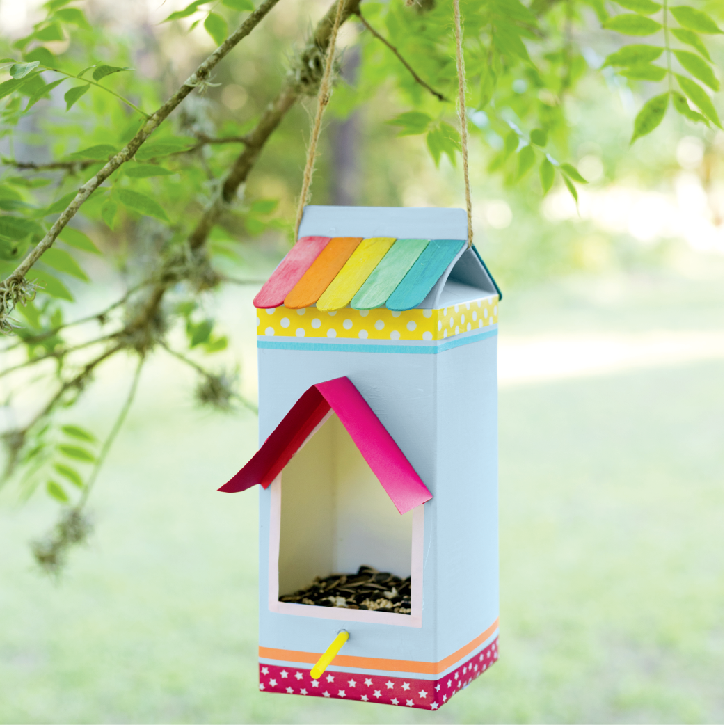 Milk Carton Bird Feeders