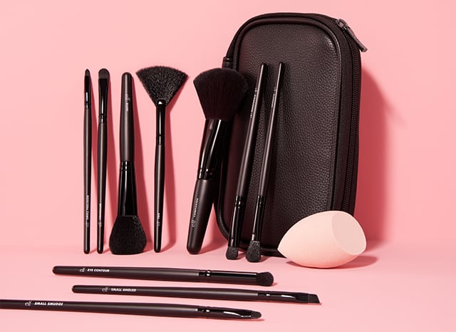 Full face & eye brush set