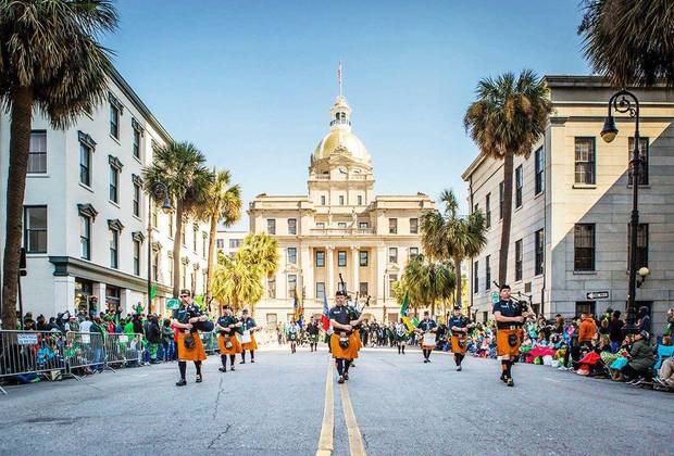 Savannah Georgia on St. Patrick's Day