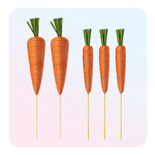 4 Easter carrot craft picks