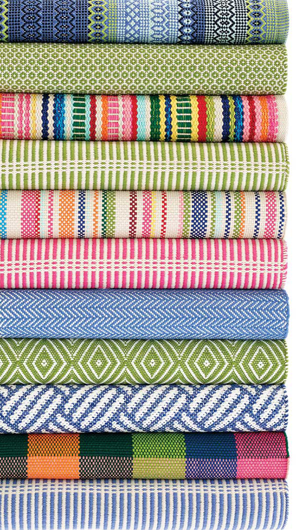 Porch. Poolside. Bathroom. Kitchen. Our performance rugs are made to live (and clean up!) beautifully wherever they go.