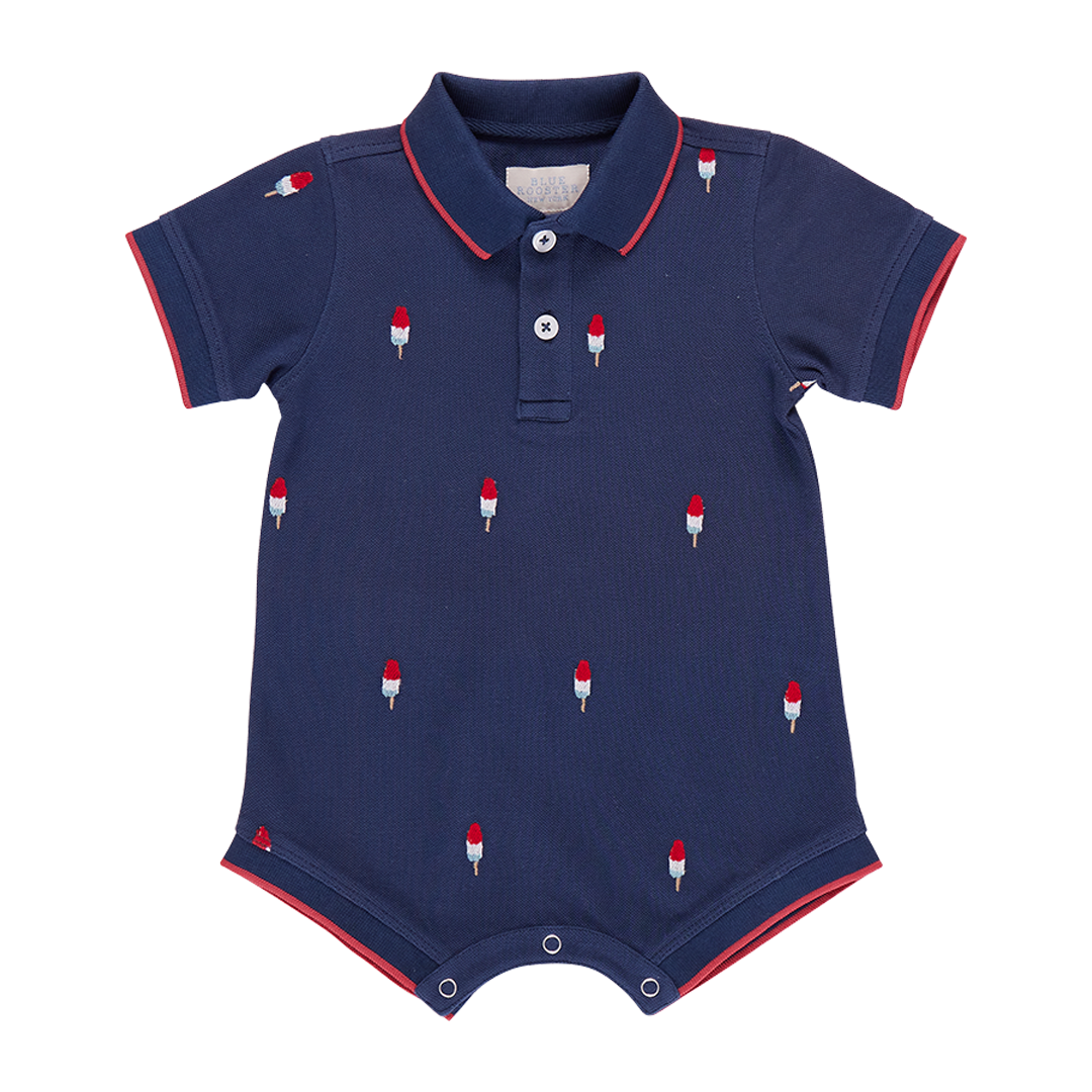 Image of Baby Boys Alec Jumper - Navy Rocket Pop Embroidery