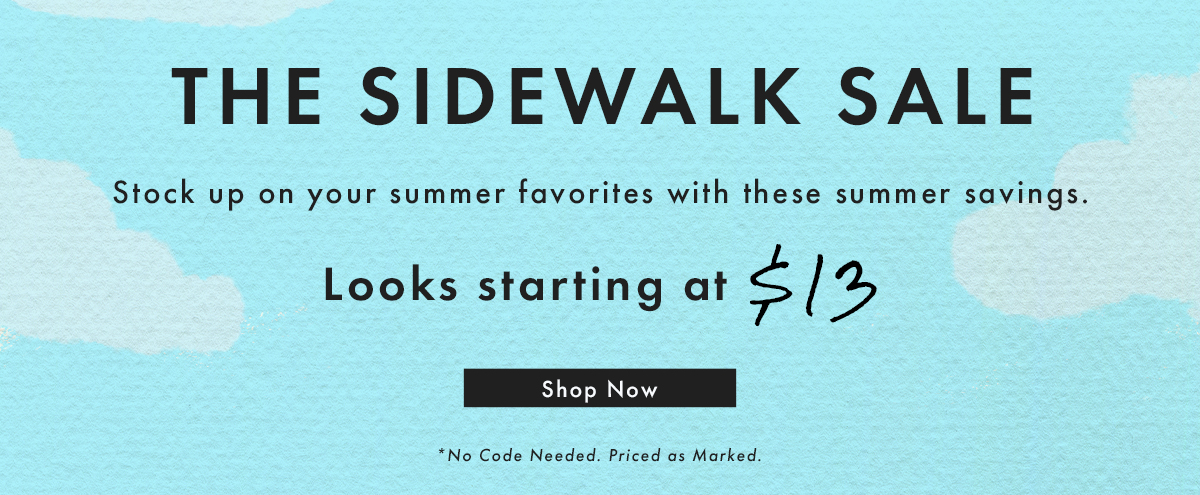 The Sidewalk Sale | Shop Now