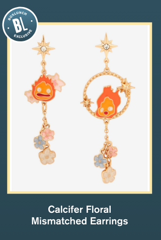 Calcifer Floral Mismatched Earrings