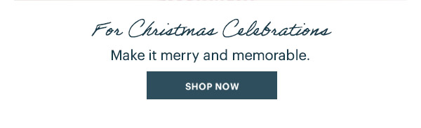 For Christmas Celebrations  Make it merry and memorable.  [SHOP NOW]