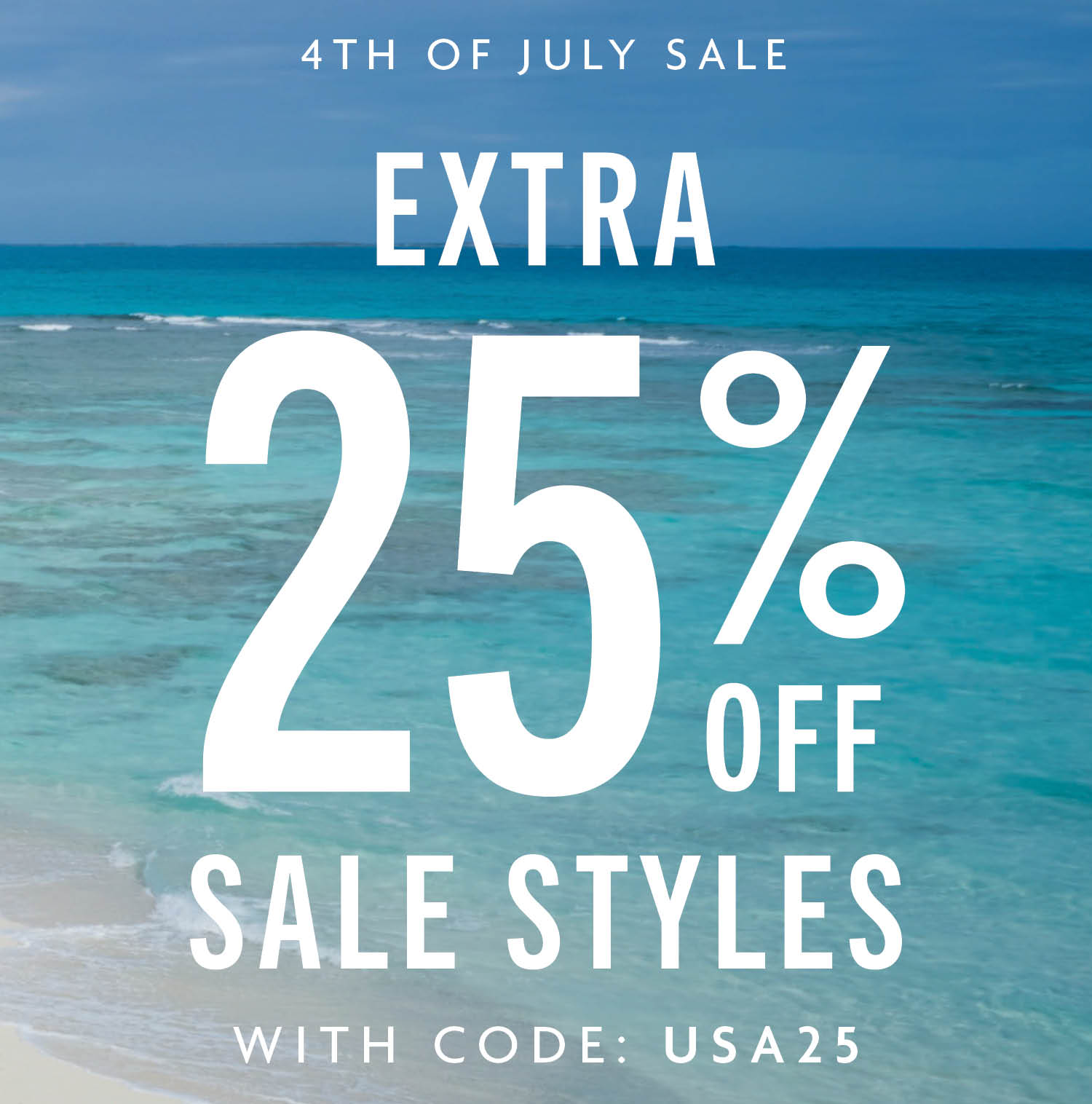 Shop Extra 25% Off Sale Styles