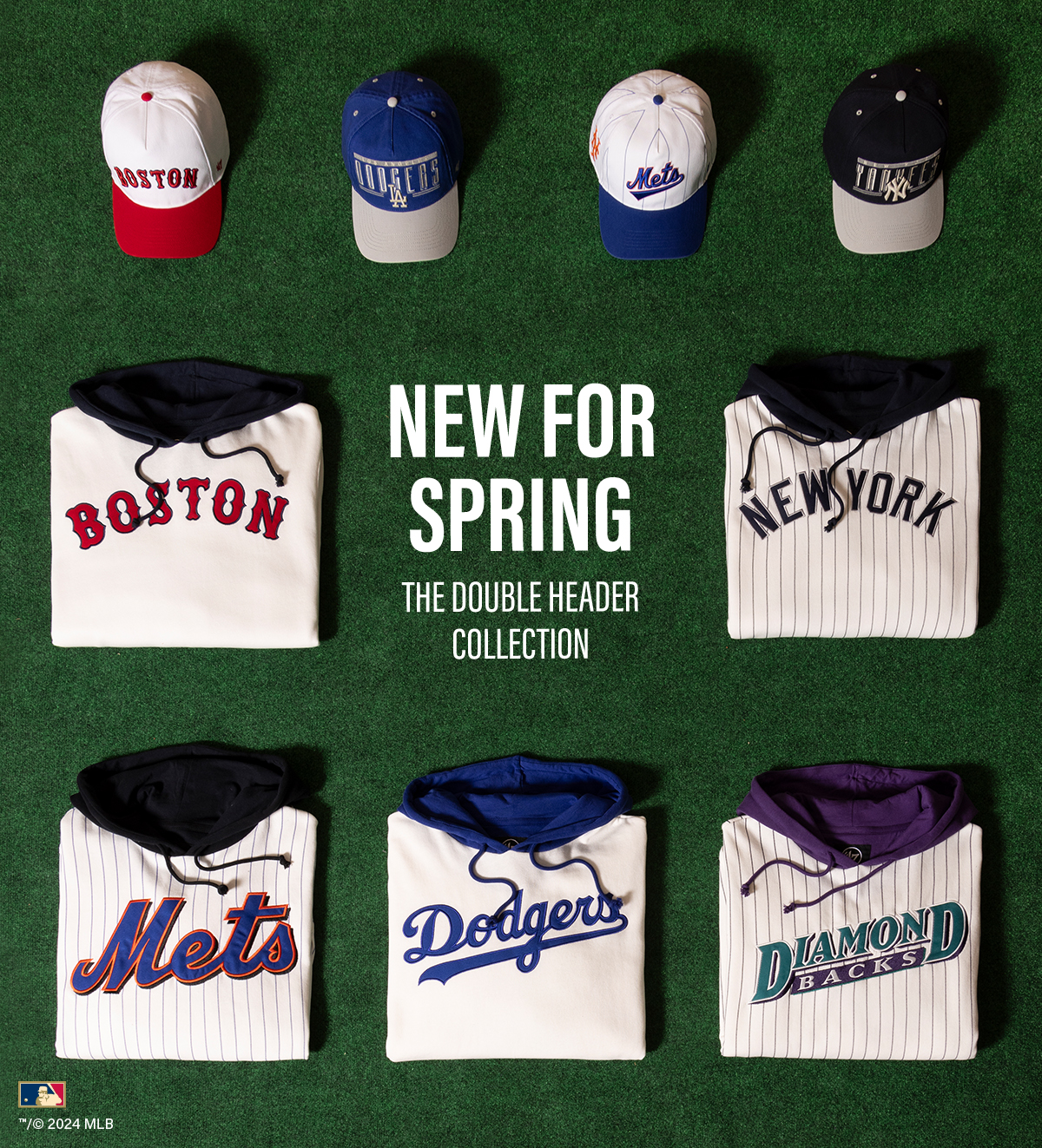 NEW FOR SPRING THE DOUBLE HEADER COLLECTION