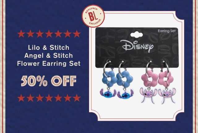 Lilo and Stitch Angel and Stitch Flower Earring Set