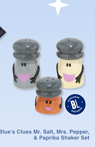 Blue's Clues Mr. Salt, Mrs. Pepper & Paprika Shaker Set