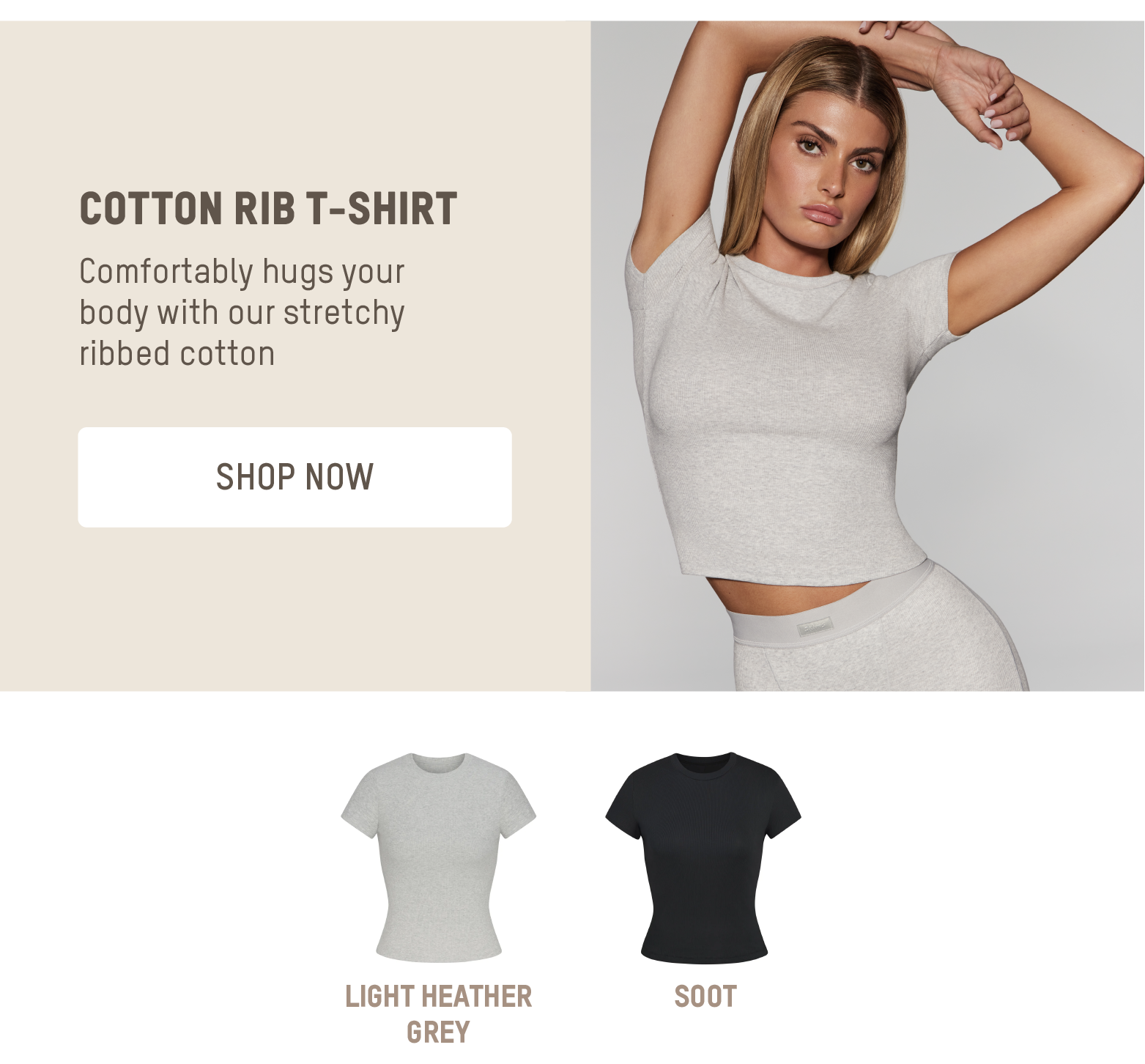 COTTON RIB T-SHIRT