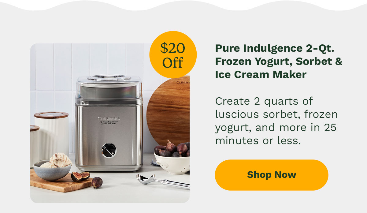 Pure Indulgence 2-Qt. Frozen Yogurt, Sorbet & Ice Cream Maker