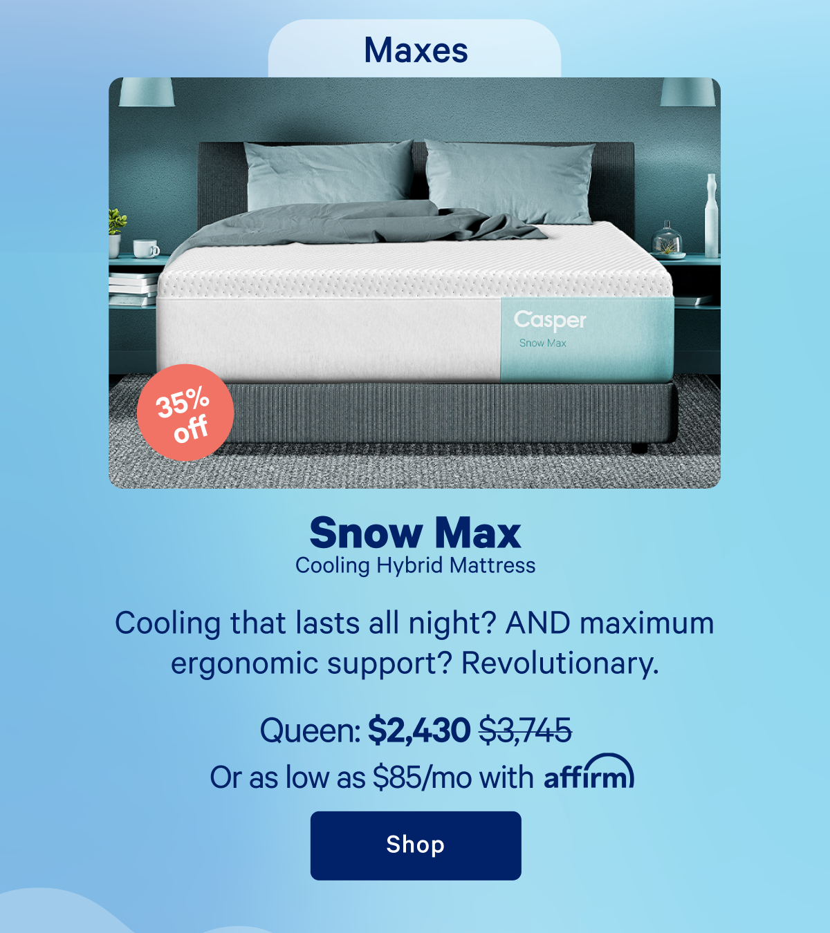 Snow Max Cooling Hybrid Mattress >> Shop now >>