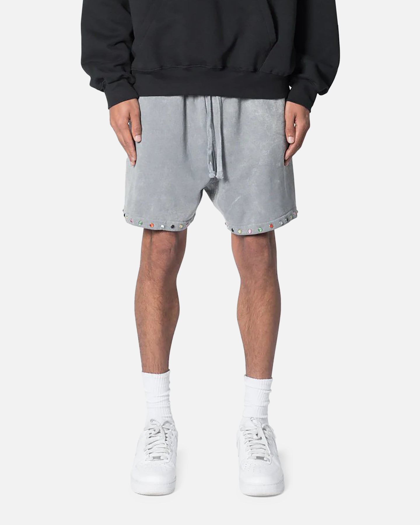 Image of MNML Washed Gradient Shorts Washed Black