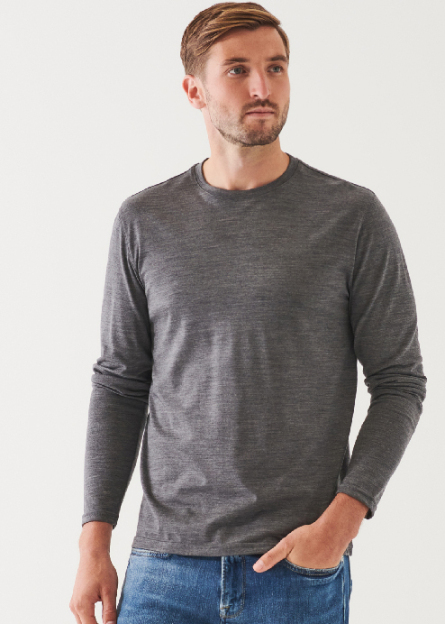 REDA ACTIVE WOOL LONG-SLEEVE KNIT T-SHIRT