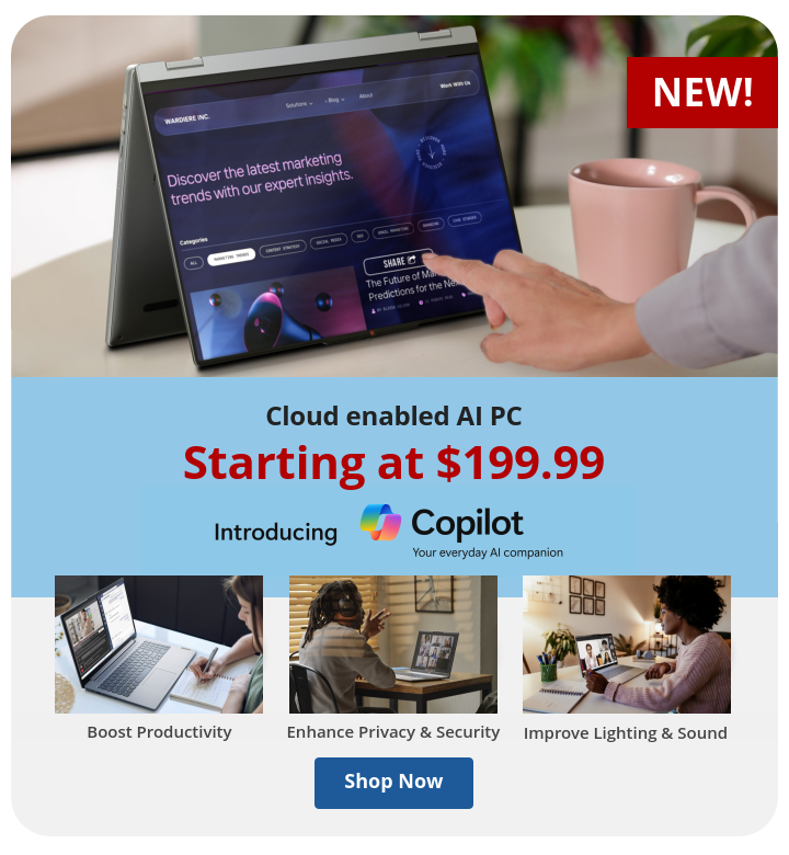 NEW Cloud enabled AI PCs Introducing CoPilot