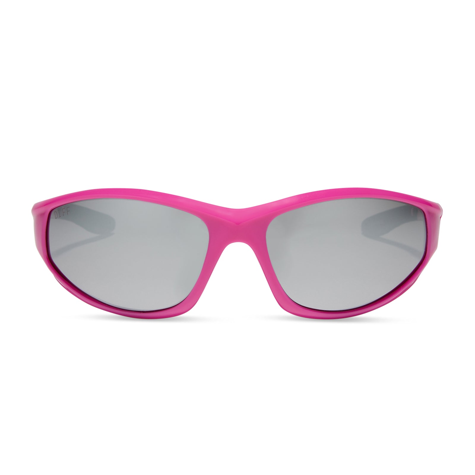 Image of LIGHTNING - NEON PINK + SILVER MIRROR + POLARIZED SUNGLASSES