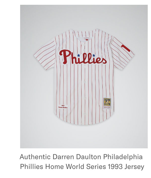 Authentic Darren Daulton Philadelphia Phillies Home World Series 1993 Jersey