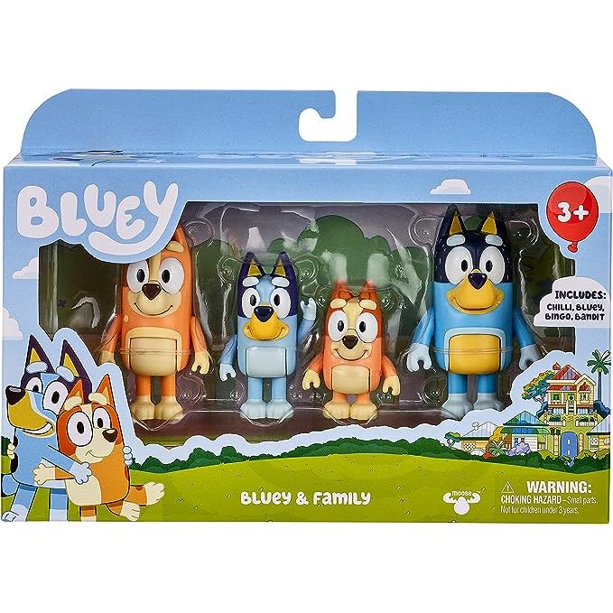 Bluey and Family Mini Figure 4-Pack