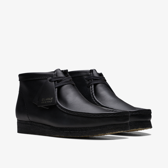 Wallabee Boot Black Leather