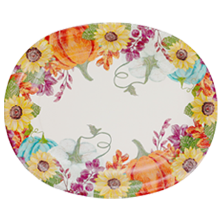 6-ct. oval fall paper plate