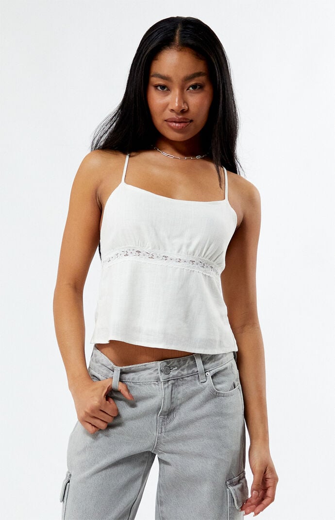 Image: Lace Tie Back Cami Top