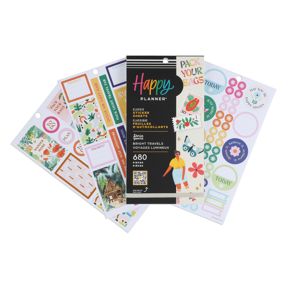 Image of Happy Planner x Tània Garcia Bright Travels - Value Pack Stickers