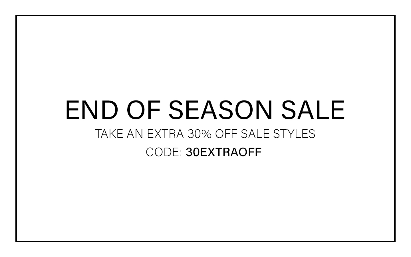 End of Season Sale