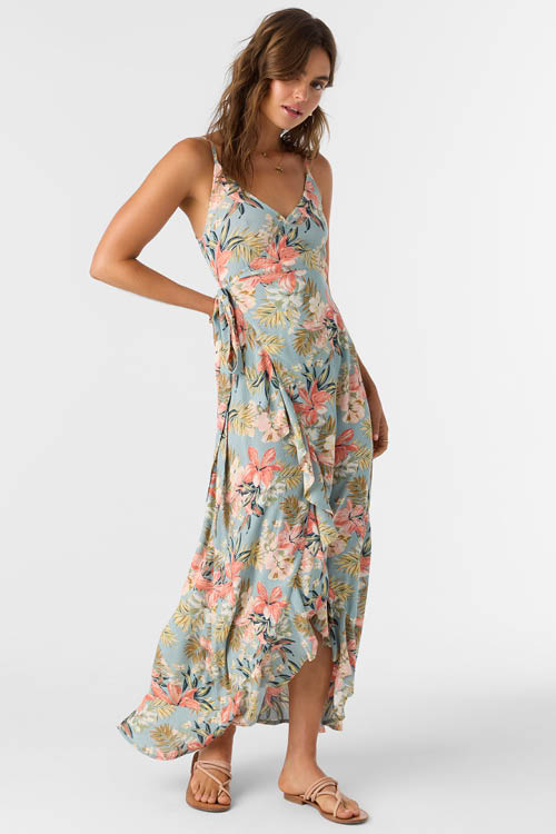 VIOLA PUNTA TROPICAL WRAP MAXI DRESS