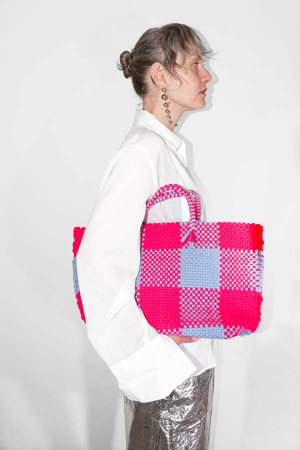 Rachel Comey Cadiz Tote - Fuchsia/Blue