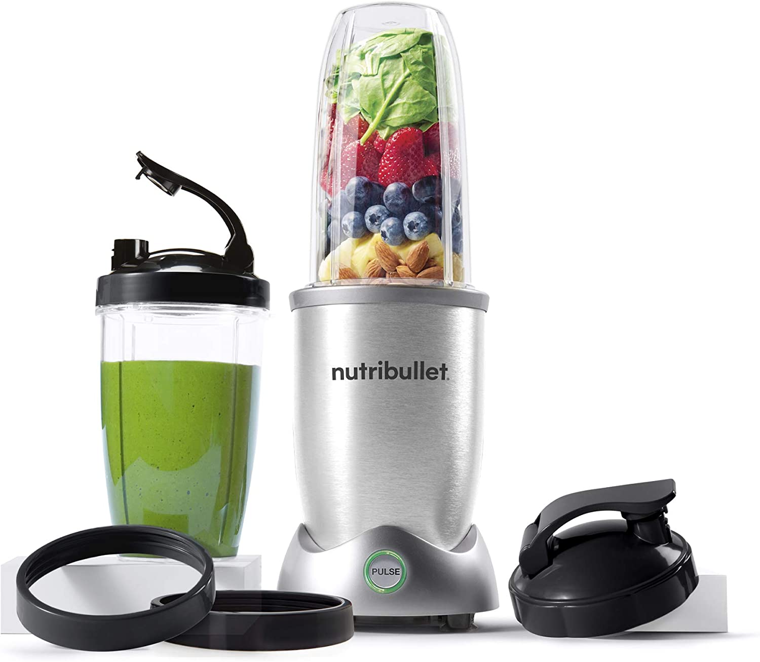 Image of NutriBullet N12-1001 Pro+ 1200W 10pc Single Serve Blender Gray - Certified Refurbished