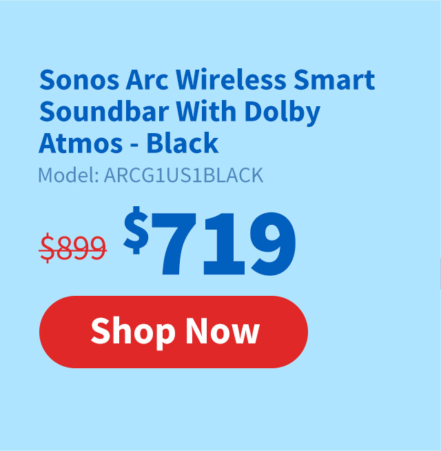 Sonos Arc Wireless Smart Soundbar With Dolby Atmos - Black