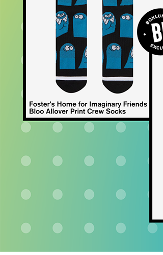 Foster's Home For Imaginary Friends Bloo Allover Print Crew Socks