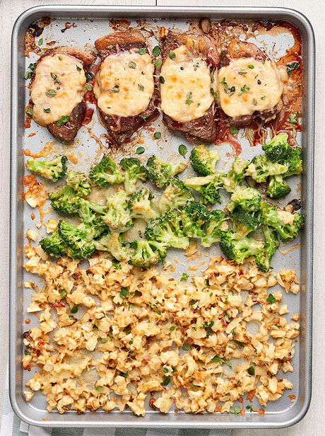 Sheet Pan Cheesy Steak & Potatoes