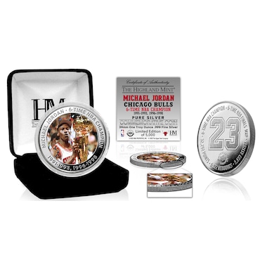 Highland Mint Michael Jordan  Six-Time NBA Champion Silver Coin