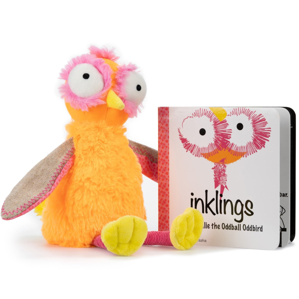 Inklings Baby & Toddler Plush Toy with Board Book Set, Ollie The Oddball Oddbird