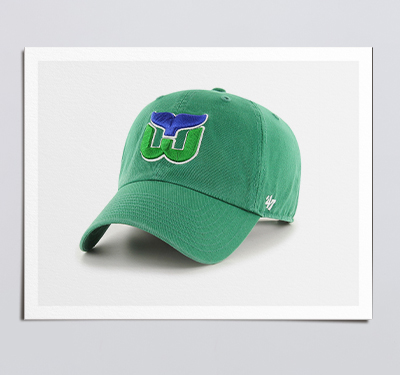 HARTFORD WHALERS YOUTH VINTAGE 47 CLEAN UP